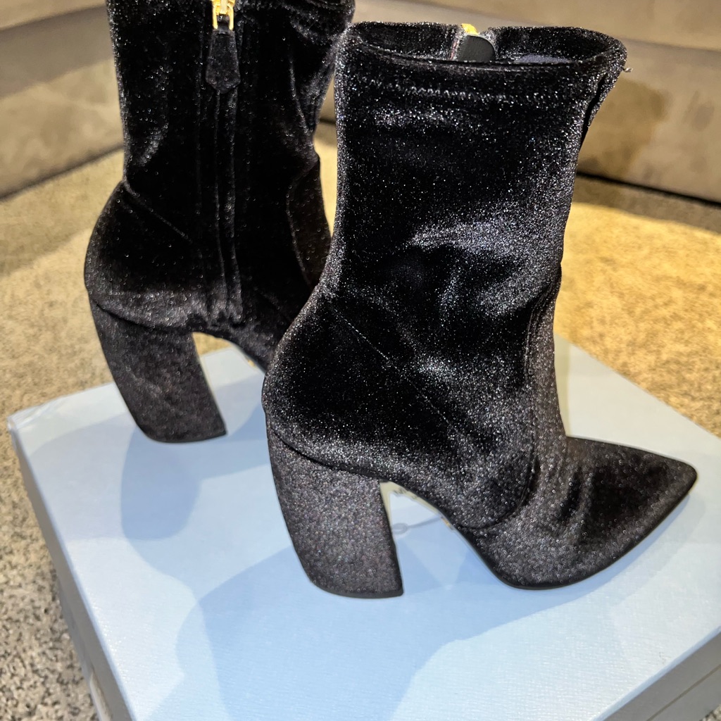 Prada Velvet Boots Authentic